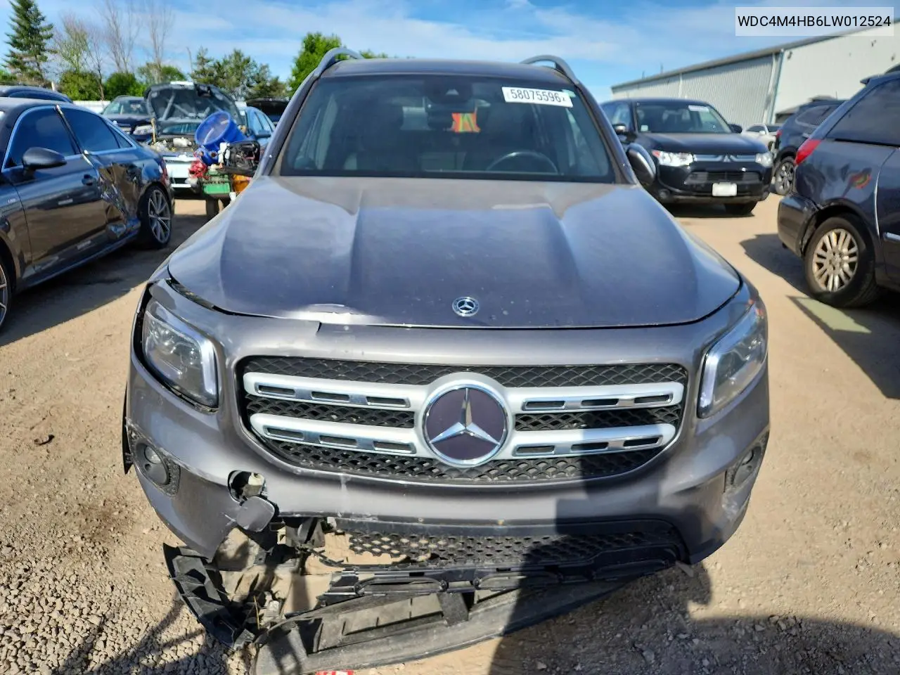 2020 Mercedes-Benz Glb 250 4Matic VIN: WDC4M4HB6LW012524 Lot: 58075596