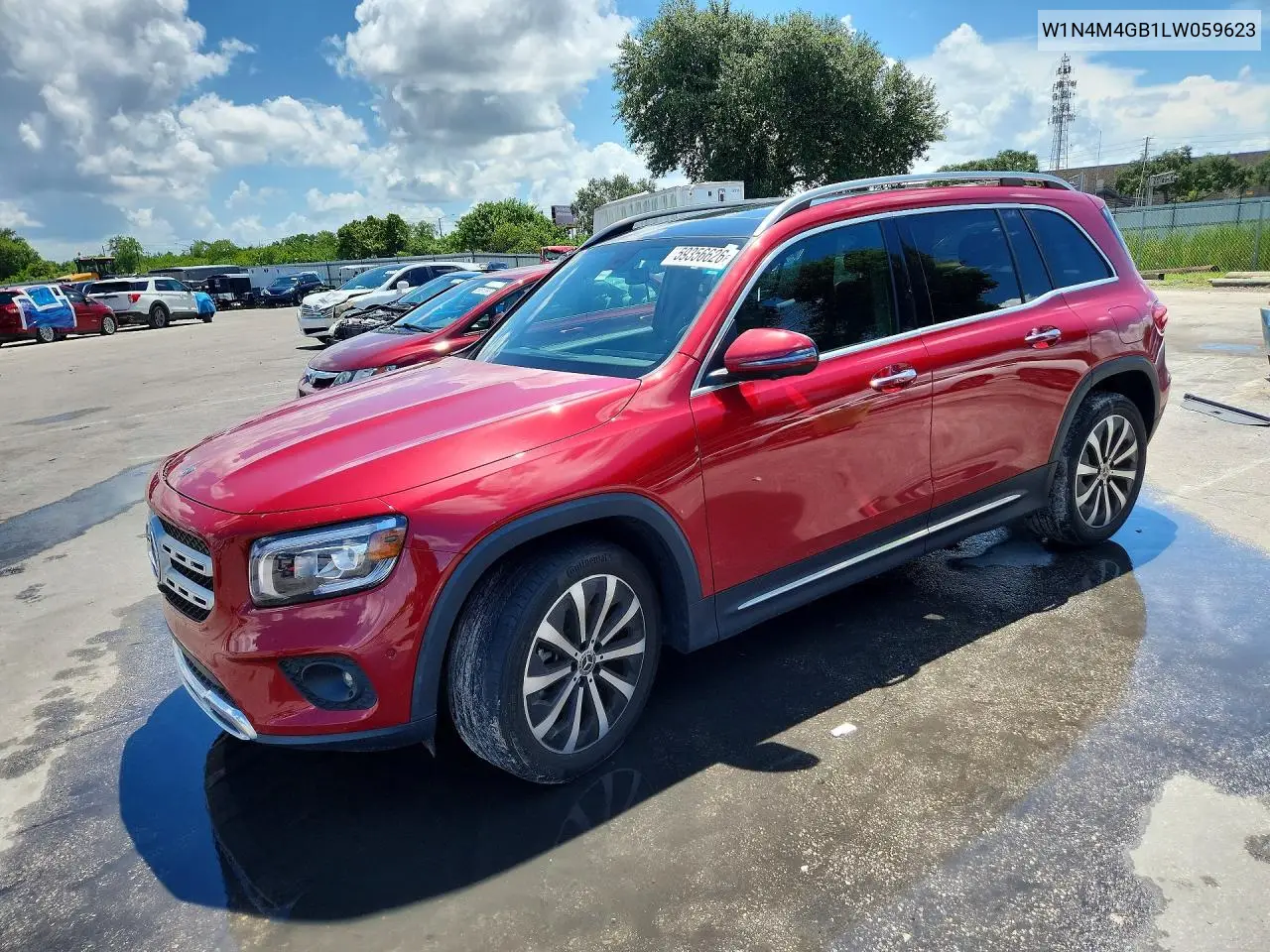 2020 Mercedes-Benz Glb 250 VIN: W1N4M4GB1LW059623 Lot: 59356626