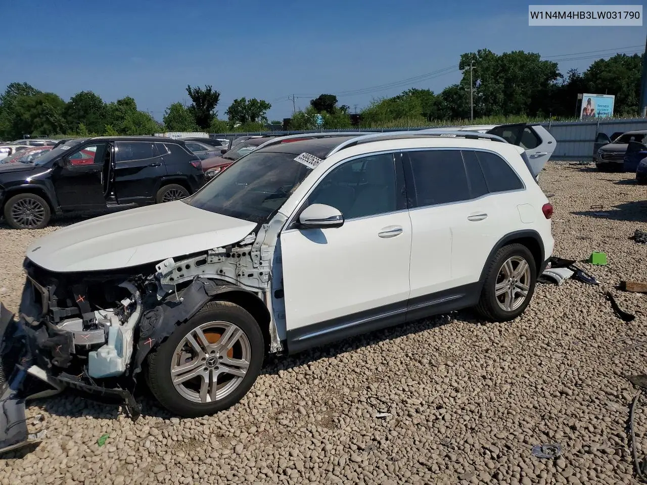 2020 Mercedes-Benz Glb 250 4Matic VIN: W1N4M4HB3LW031790 Lot: 59992636