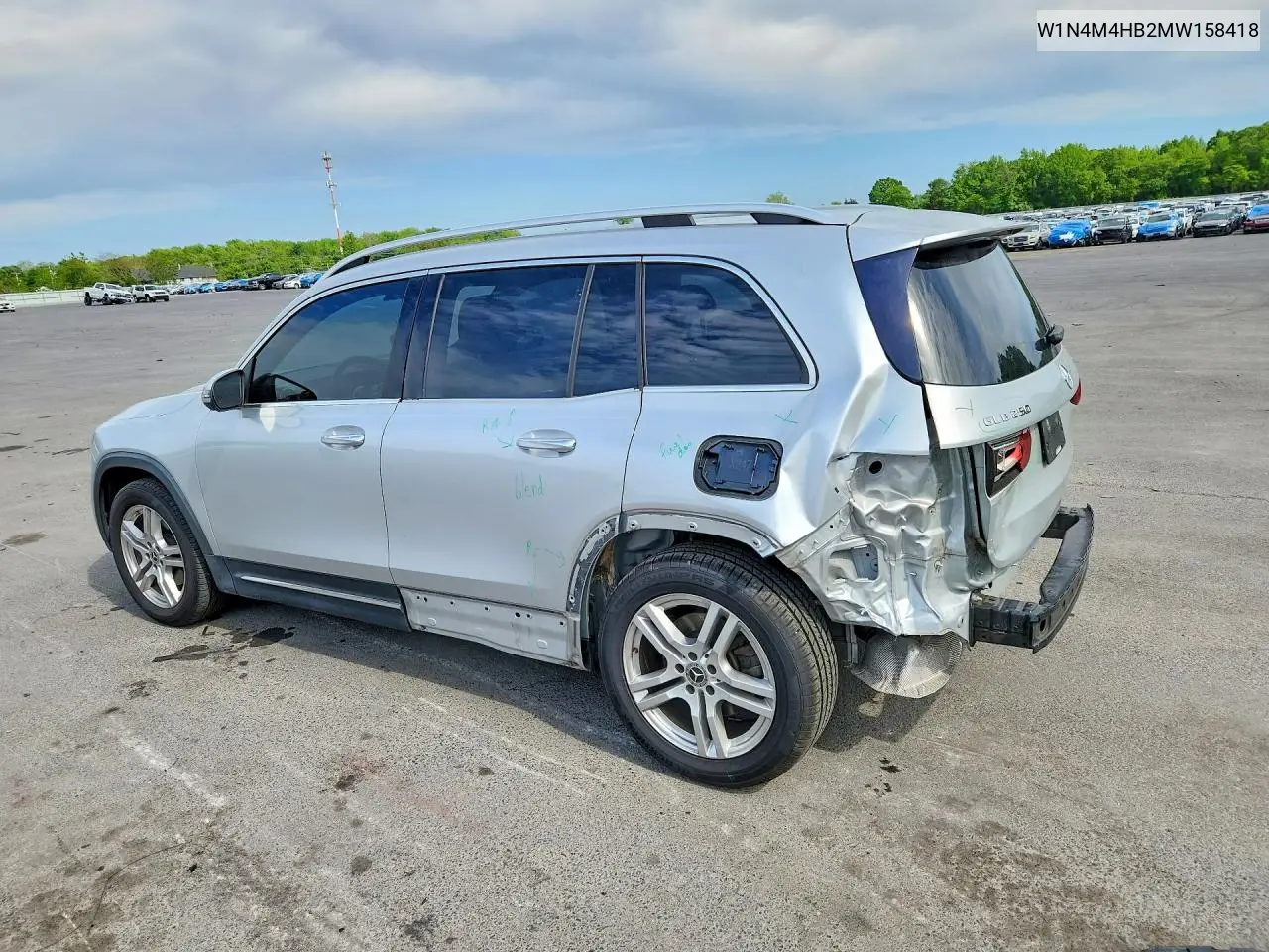 2021 Mercedes-Benz Glb 250 4Matic VIN: W1N4M4HB2MW158418 Lot: 53341936