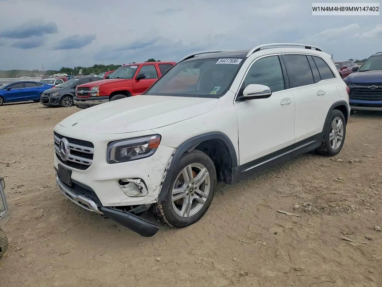 2021 Mercedes-Benz Glb 250 4Matic VIN: W1N4M4HB9MW147402 Lot: 54417936