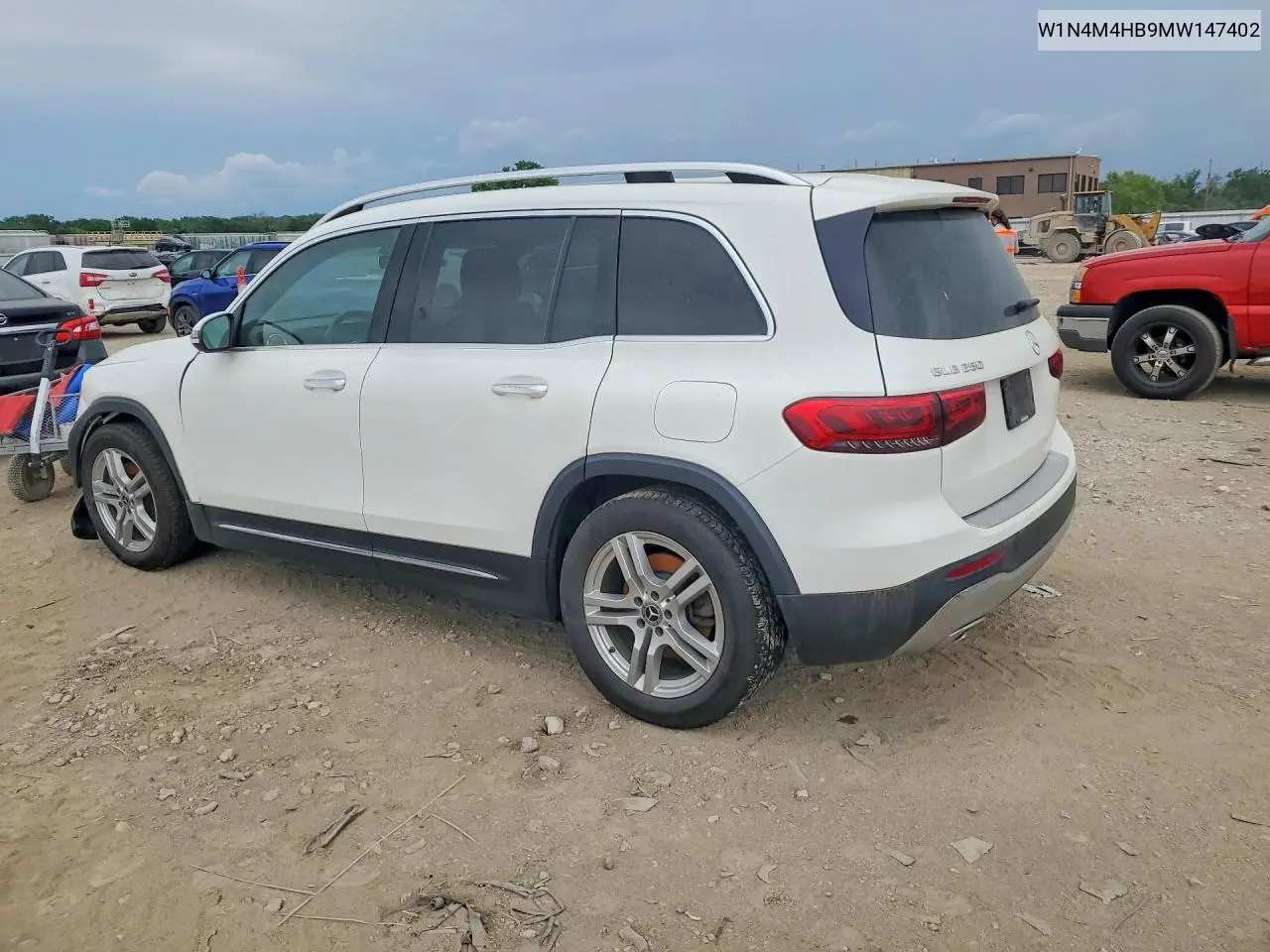 2021 Mercedes-Benz Glb 250 4Matic VIN: W1N4M4HB9MW147402 Lot: 54417936