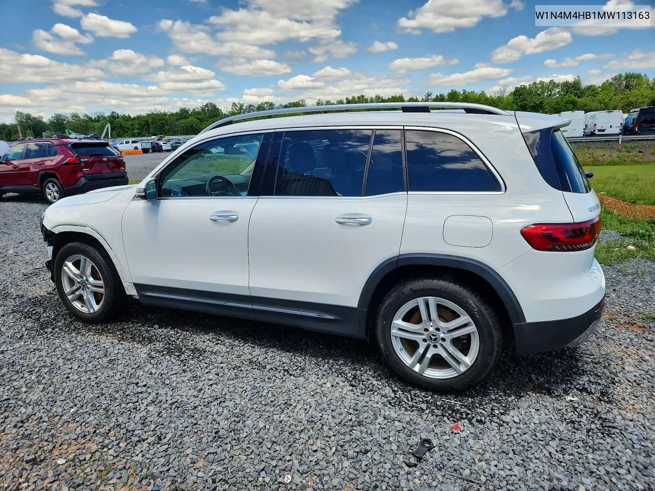 2021 Mercedes-Benz Glb 250 4Matic VIN: W1N4M4HB1MW113163 Lot: 54639516