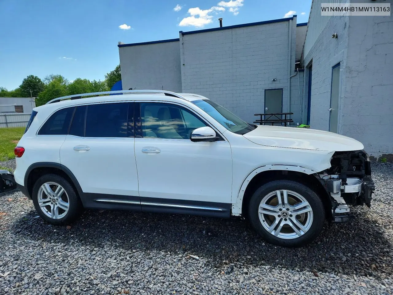 2021 Mercedes-Benz Glb 250 4Matic VIN: W1N4M4HB1MW113163 Lot: 54639516