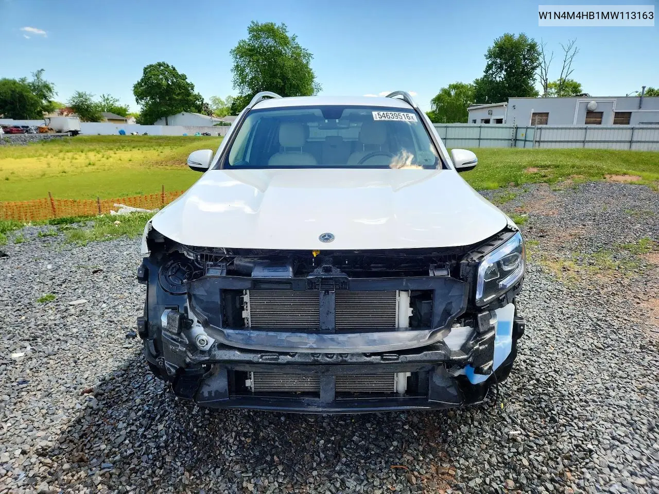 2021 Mercedes-Benz Glb 250 4Matic VIN: W1N4M4HB1MW113163 Lot: 54639516