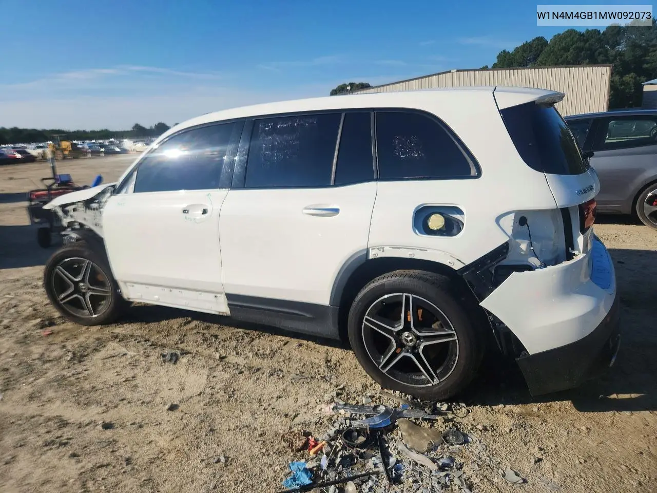 2021 Mercedes-Benz Glb 250 VIN: W1N4M4GB1MW092073 Lot: 55389916