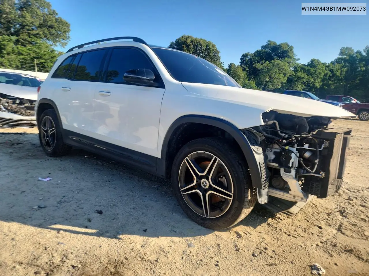 2021 Mercedes-Benz Glb 250 VIN: W1N4M4GB1MW092073 Lot: 55389916