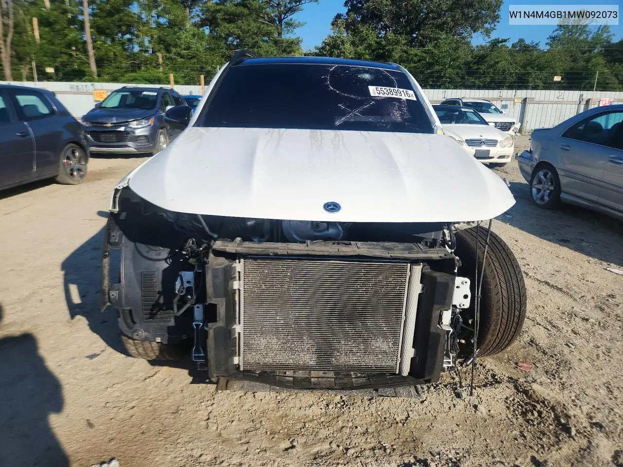 2021 Mercedes-Benz Glb 250 VIN: W1N4M4GB1MW092073 Lot: 55389916