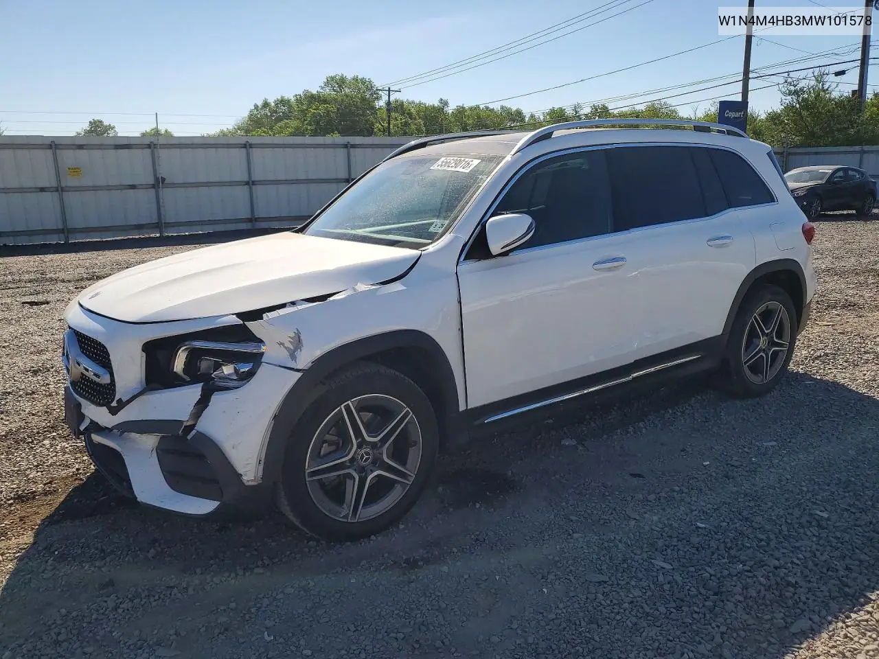 2021 Mercedes-Benz Glb 250 4Matic VIN: W1N4M4HB3MW101578 Lot: 55629016