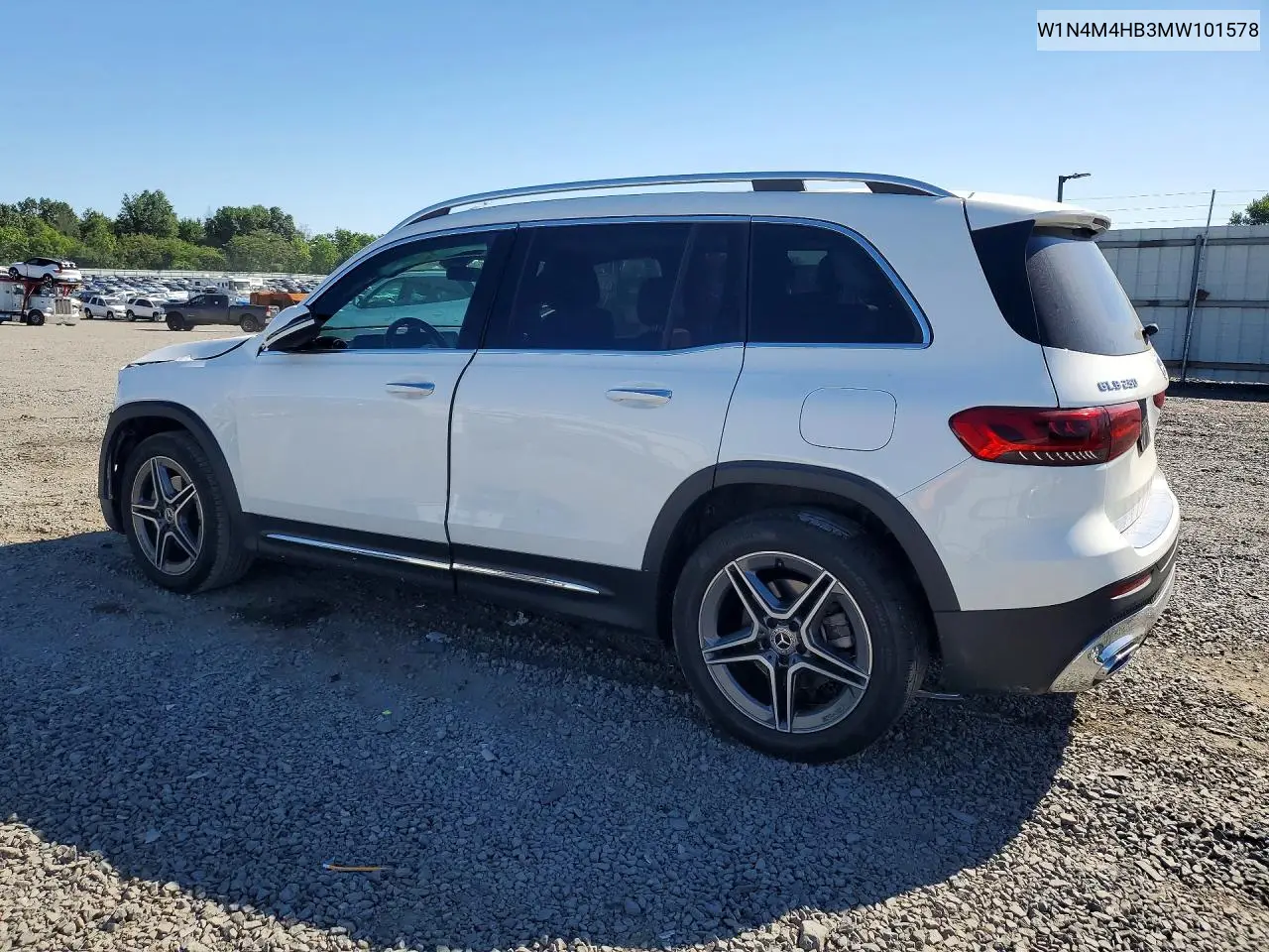 2021 Mercedes-Benz Glb 250 4Matic VIN: W1N4M4HB3MW101578 Lot: 55629016
