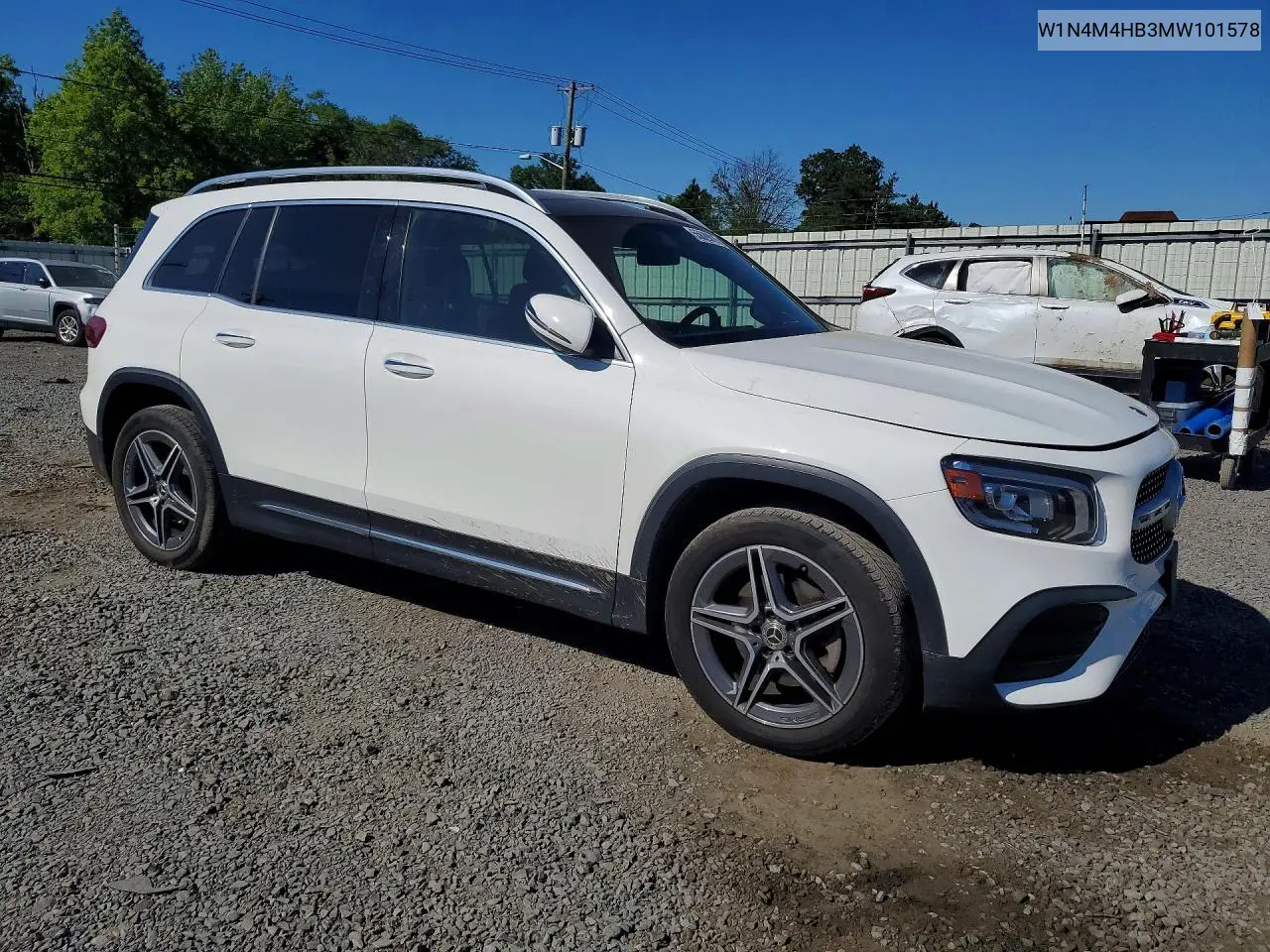 2021 Mercedes-Benz Glb 250 4Matic VIN: W1N4M4HB3MW101578 Lot: 55629016