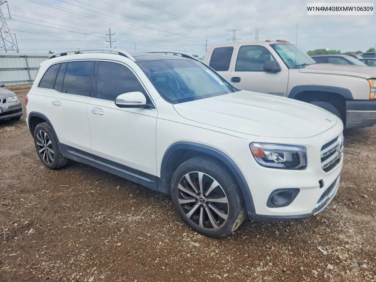 2021 Mercedes-Benz Glb 250 VIN: W1N4M4GBXMW106309 Lot: 56643306