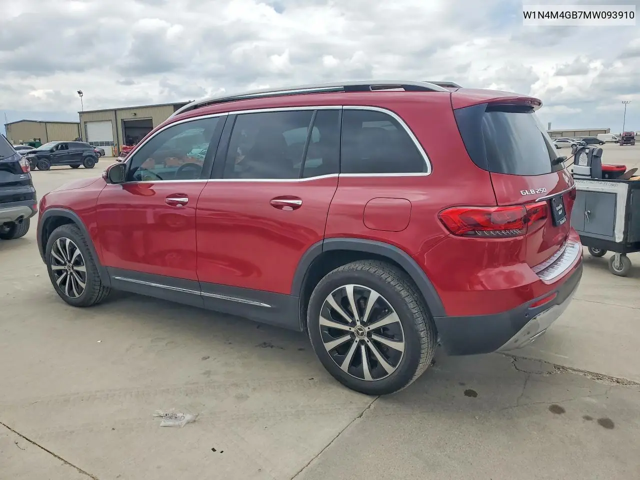 2021 Mercedes-Benz Glb 250 VIN: W1N4M4GB7MW093910 Lot: 57042156