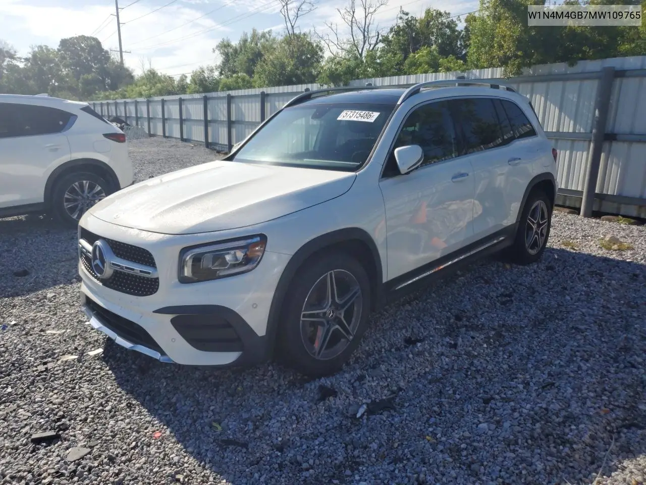 2021 Mercedes-Benz Glb 250 VIN: W1N4M4GB7MW109765 Lot: 57315486