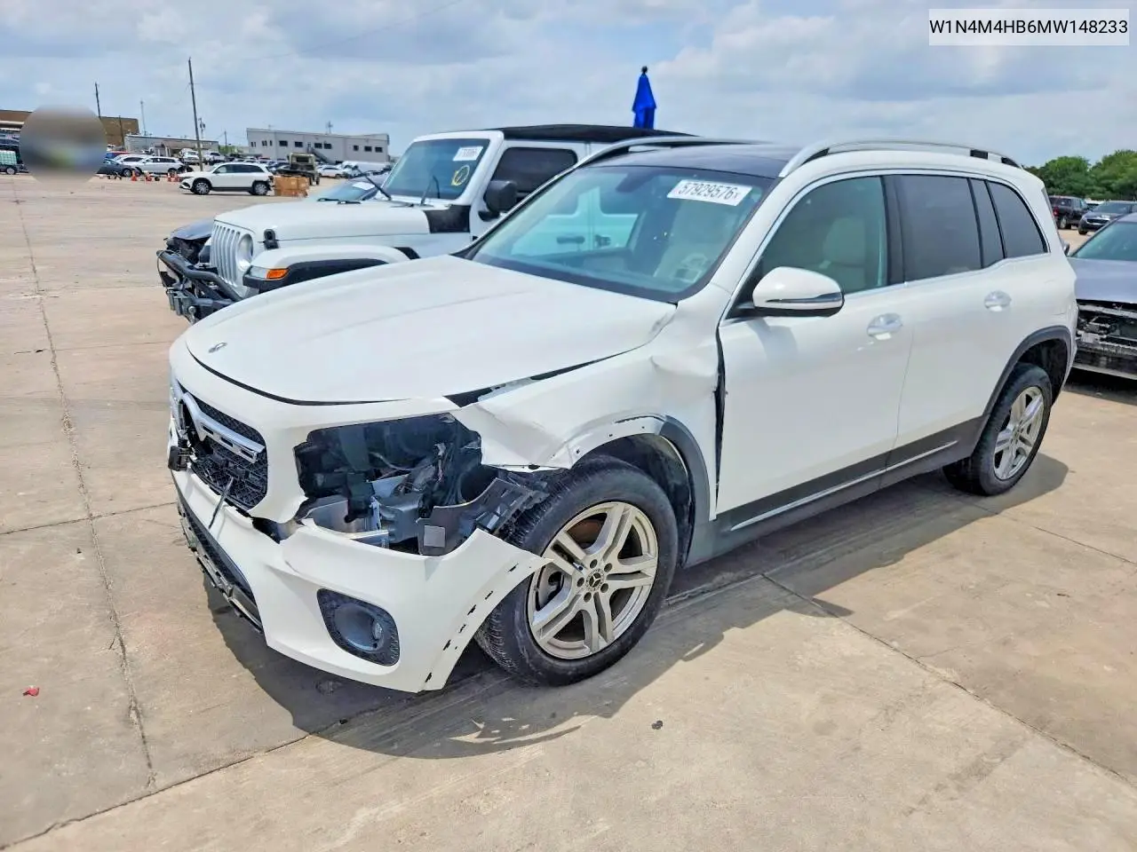 2021 Mercedes-Benz Glb 250 4Matic VIN: W1N4M4HB6MW148233 Lot: 57929576