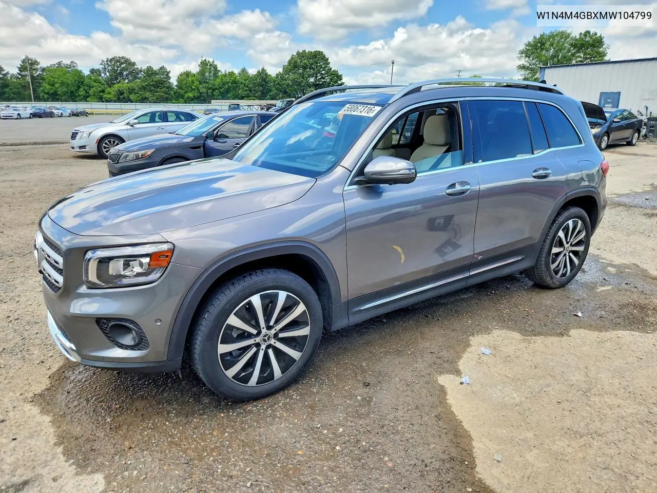 2021 Mercedes-Benz Glb 250 VIN: W1N4M4GBXMW104799 Lot: 58067316