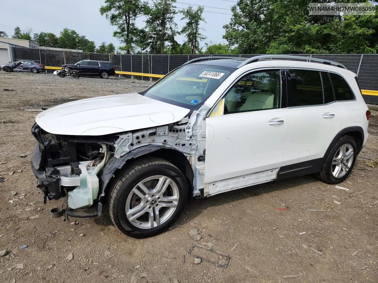 2021 Mercedes-Benz Glb 250 4Matic VIN: W1N4M4HB7MW085059 Lot: 58241066