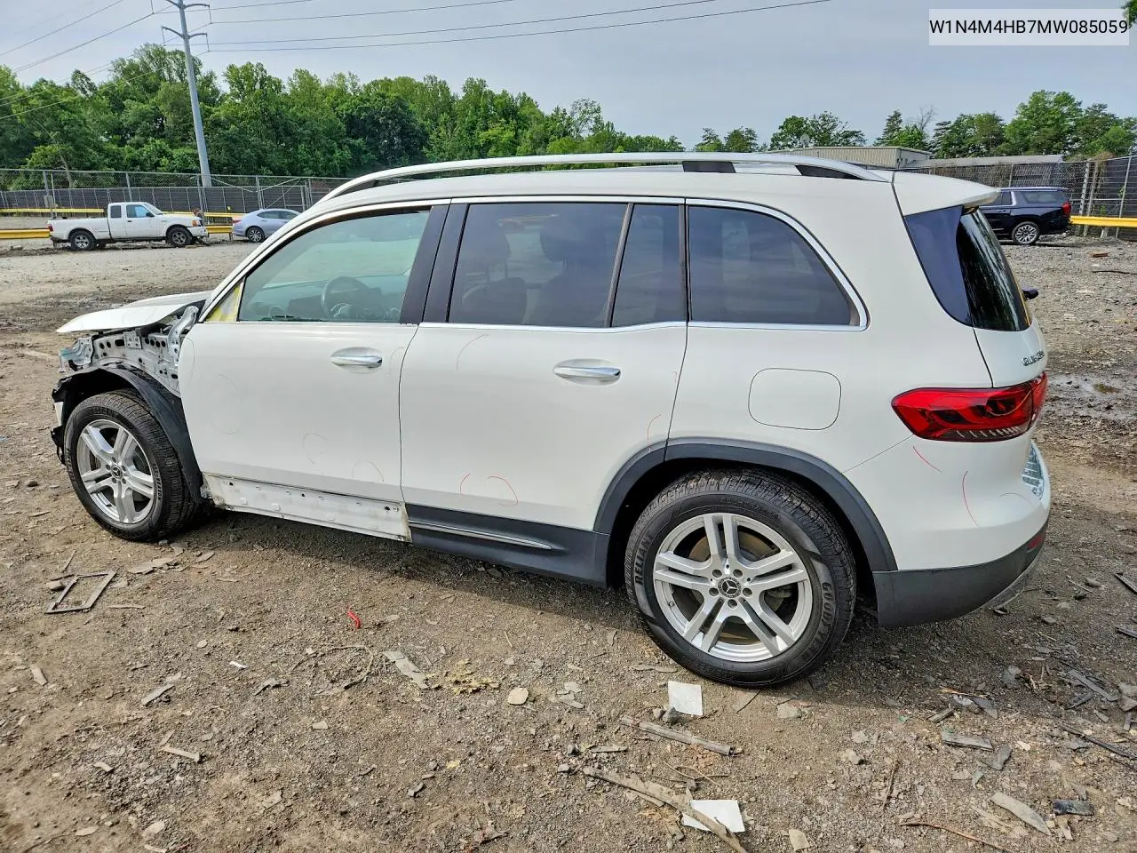 2021 Mercedes-Benz Glb 250 4Matic VIN: W1N4M4HB7MW085059 Lot: 58241066