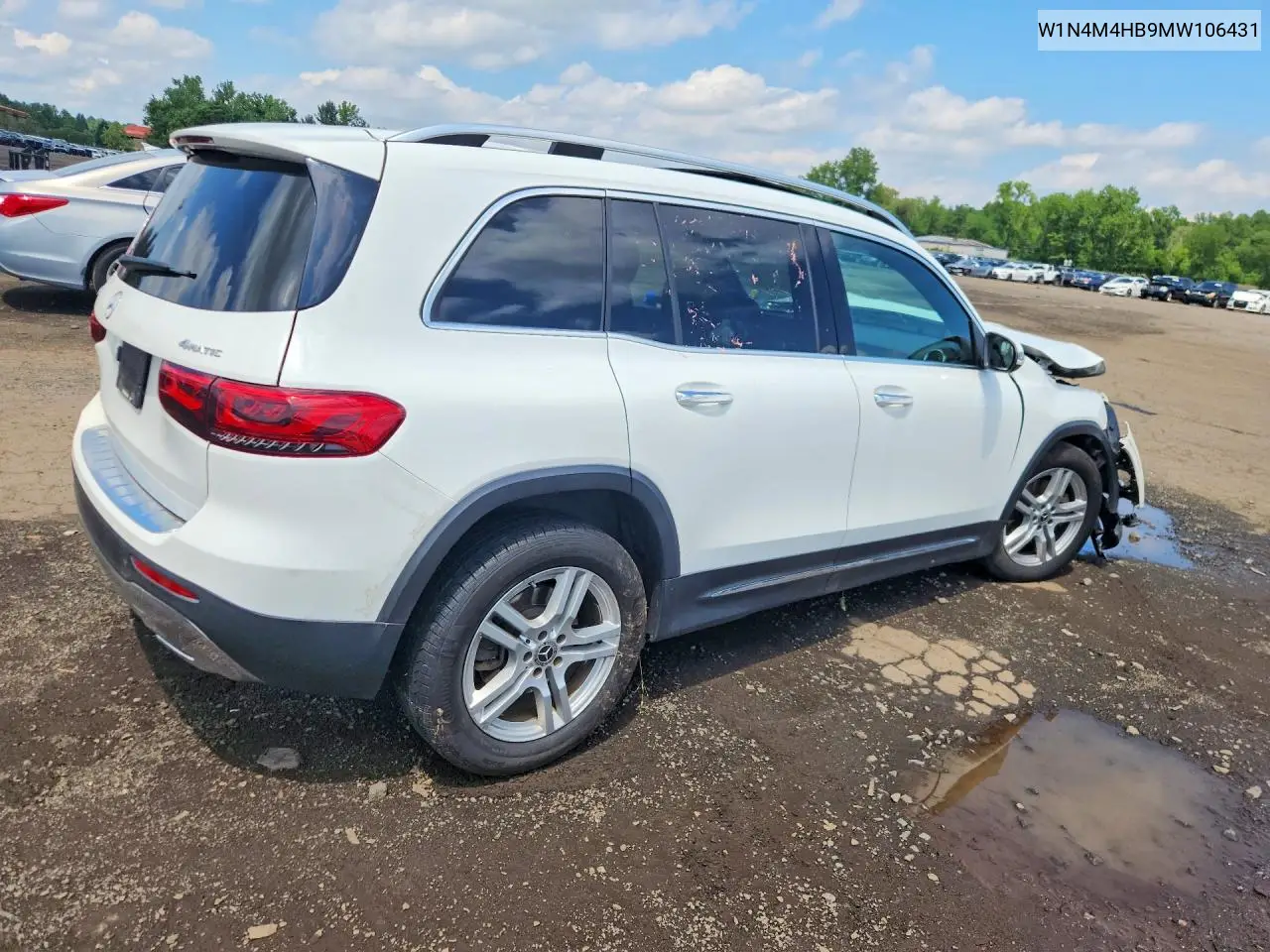 2021 Mercedes-Benz Glb 250 4Matic VIN: W1N4M4HB9MW106431 Lot: 58849806