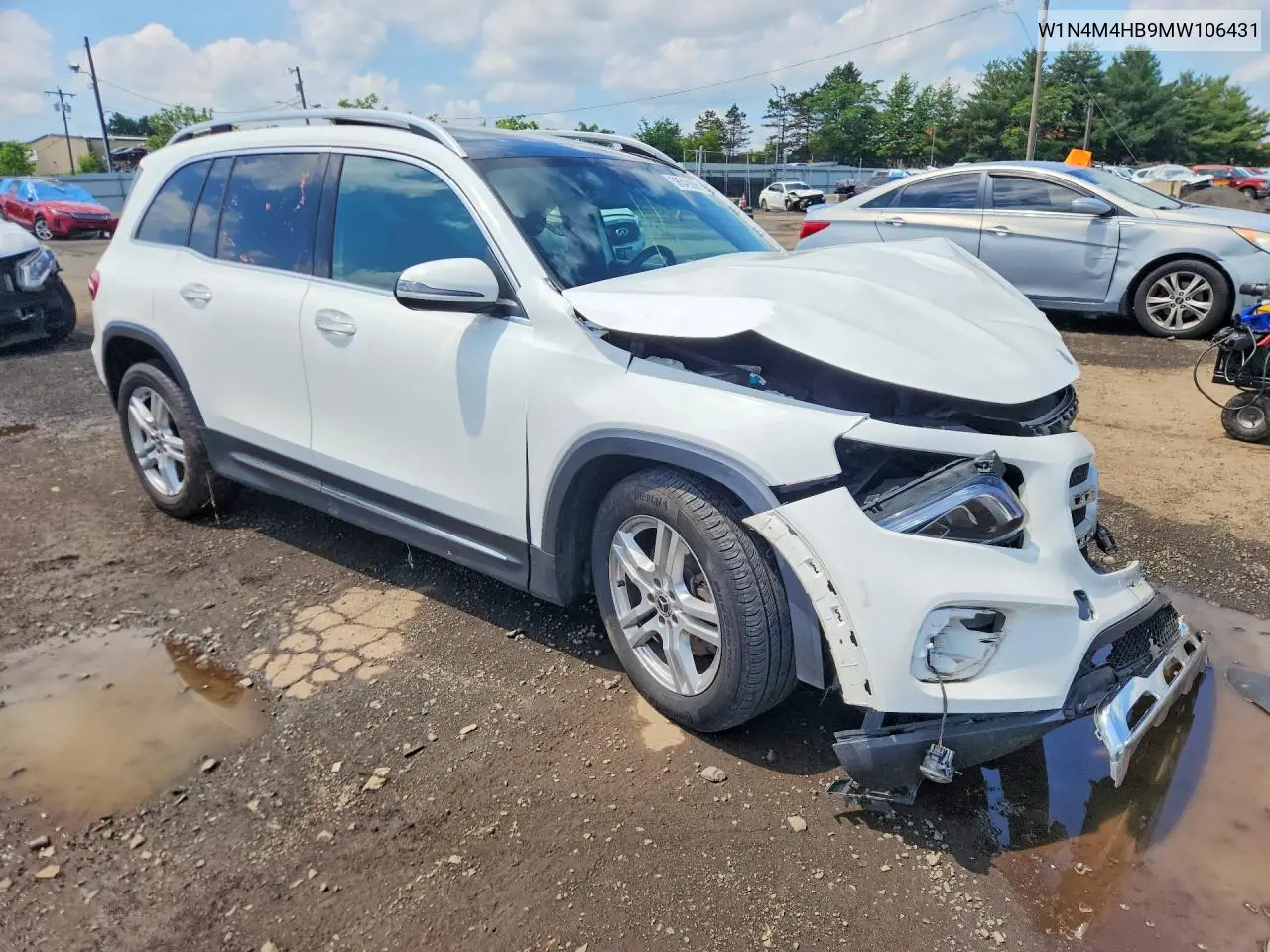 2021 Mercedes-Benz Glb 250 4Matic VIN: W1N4M4HB9MW106431 Lot: 58849806