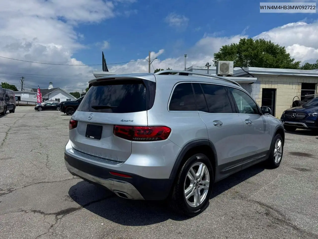 2021 Mercedes-Benz Glb 250 4Matic VIN: W1N4M4HB3MW092722 Lot: 59381906