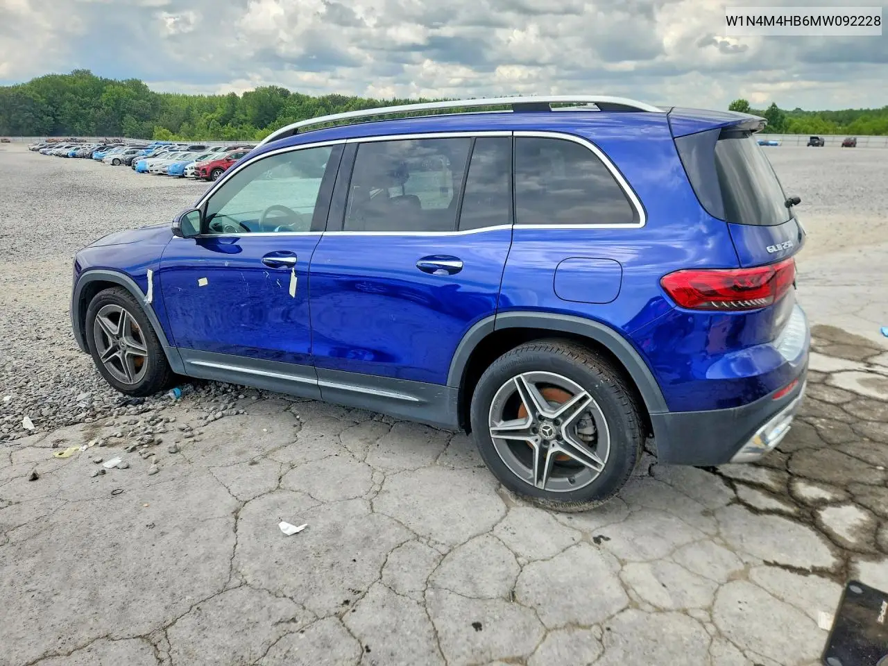 2021 Mercedes-Benz Glb 250 4Matic VIN: W1N4M4HB6MW092228 Lot: 60880366