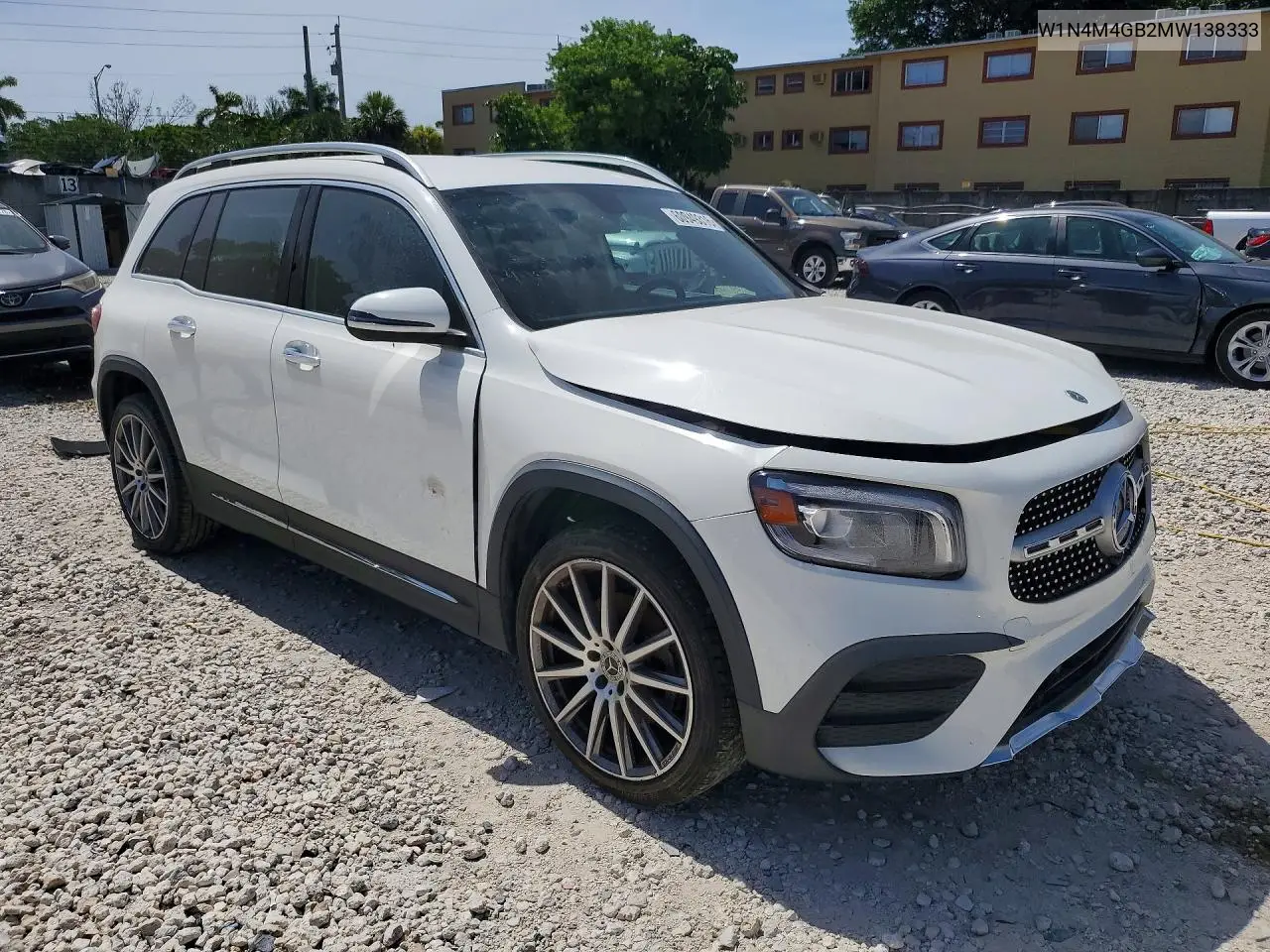 2021 Mercedes-Benz Glb 250 VIN: W1N4M4GB2MW138333 Lot: 60949316