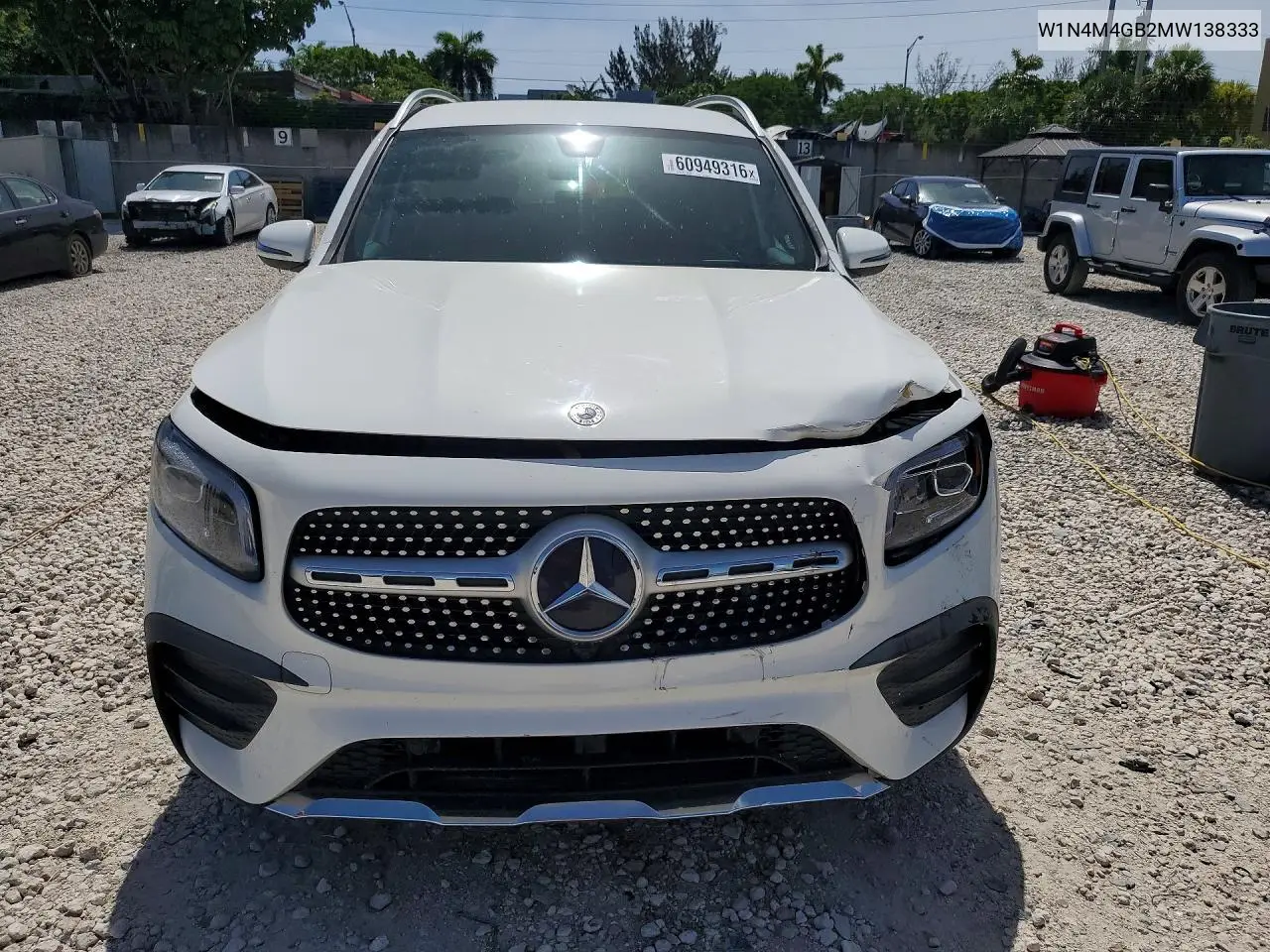 2021 Mercedes-Benz Glb 250 VIN: W1N4M4GB2MW138333 Lot: 60949316