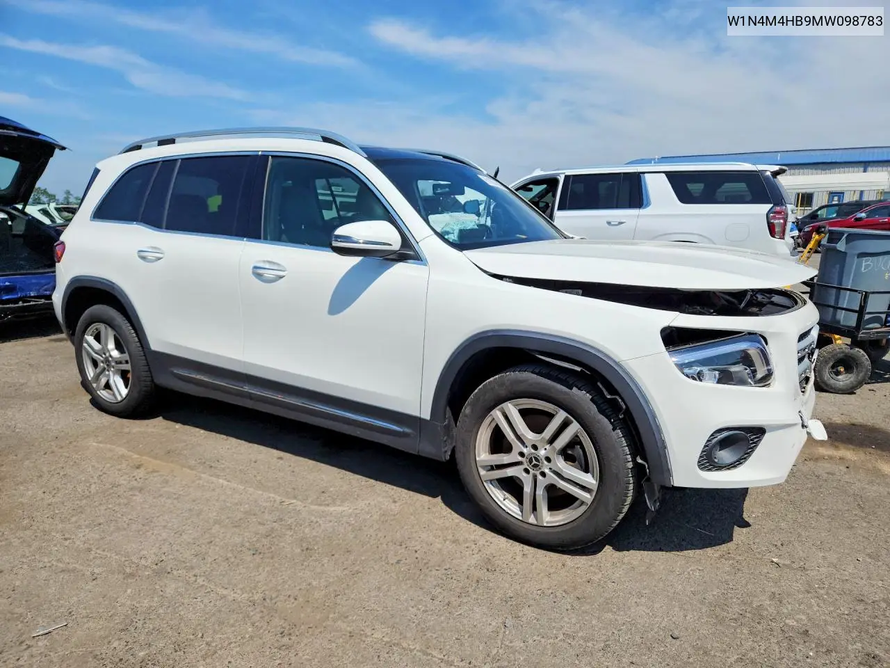 2021 Mercedes-Benz Glb 250 4Matic VIN: W1N4M4HB9MW098783 Lot: 61067946