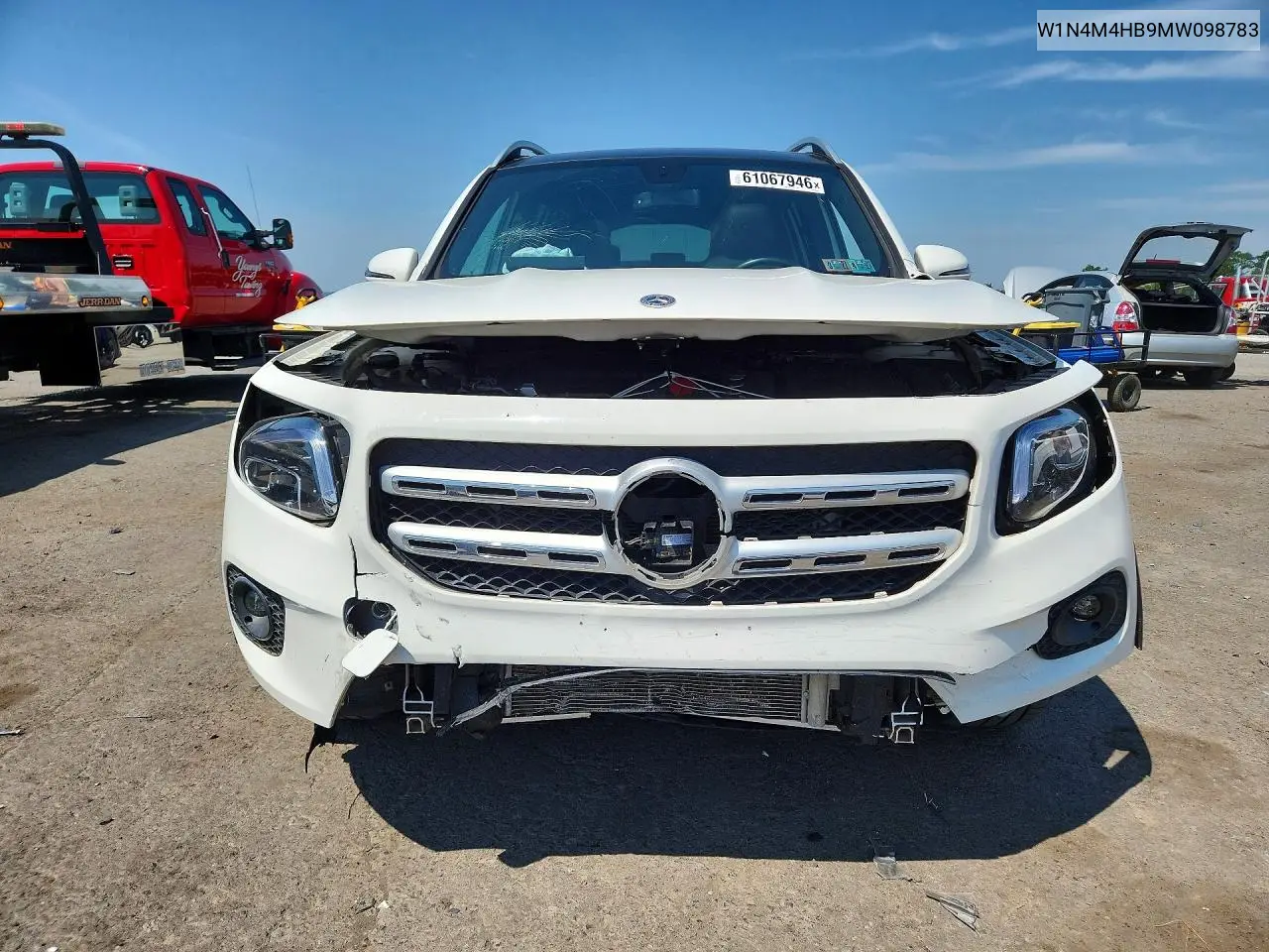 2021 Mercedes-Benz Glb 250 4Matic VIN: W1N4M4HB9MW098783 Lot: 61067946