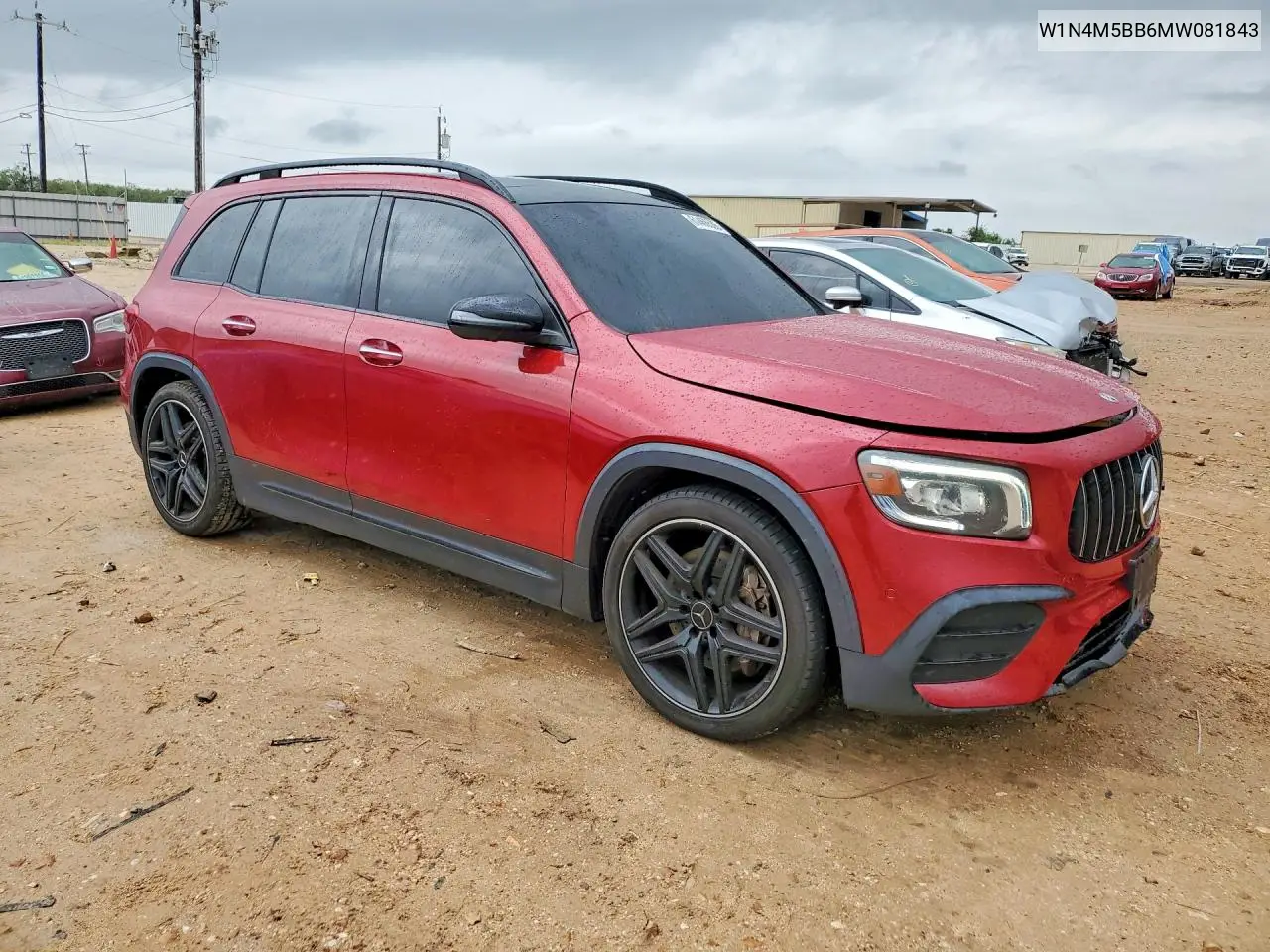2021 Mercedes-Benz Glb Amg 35 4Matic VIN: W1N4M5BB6MW081843 Lot: 61466536