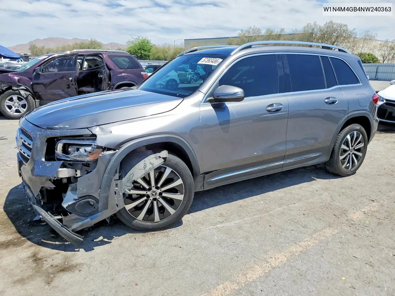 2022 Mercedes-Benz Glb 250 VIN: W1N4M4GB4NW240363 Lot: 57393486