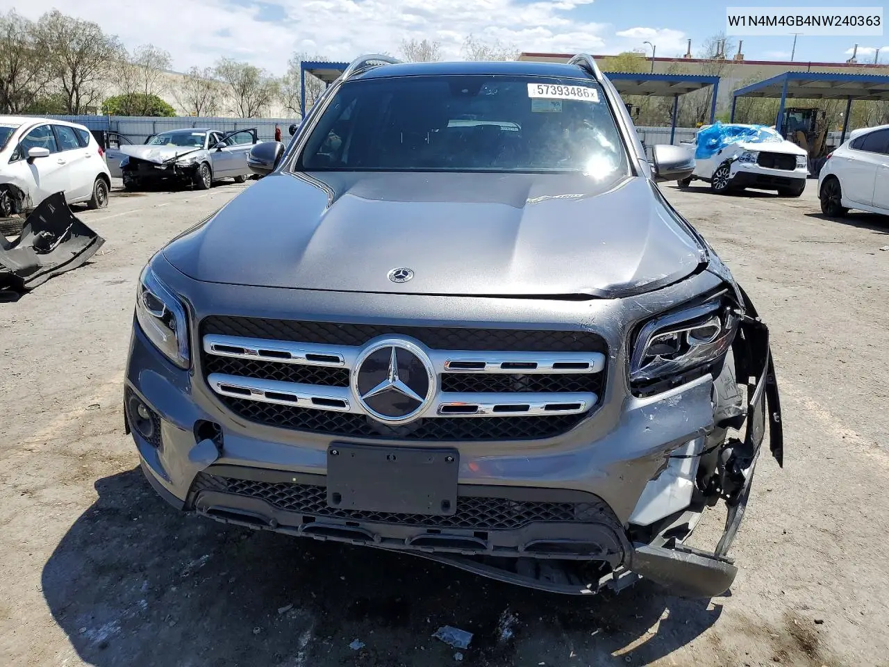 2022 Mercedes-Benz Glb 250 VIN: W1N4M4GB4NW240363 Lot: 57393486