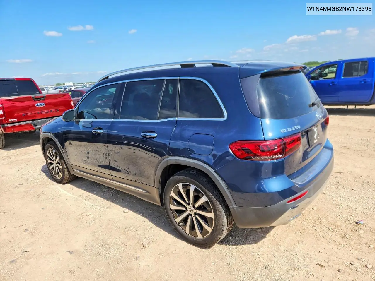 2022 Mercedes-Benz Glb 250 VIN: W1N4M4GB2NW178395 Lot: 57954406