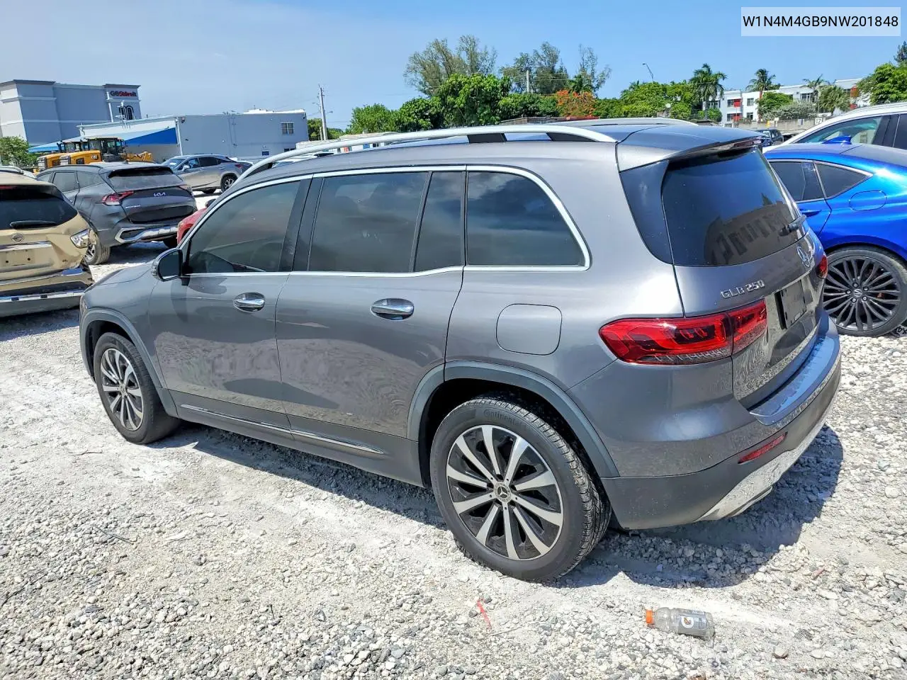 2022 Mercedes-Benz Glb 250 VIN: W1N4M4GB9NW201848 Lot: 57991916