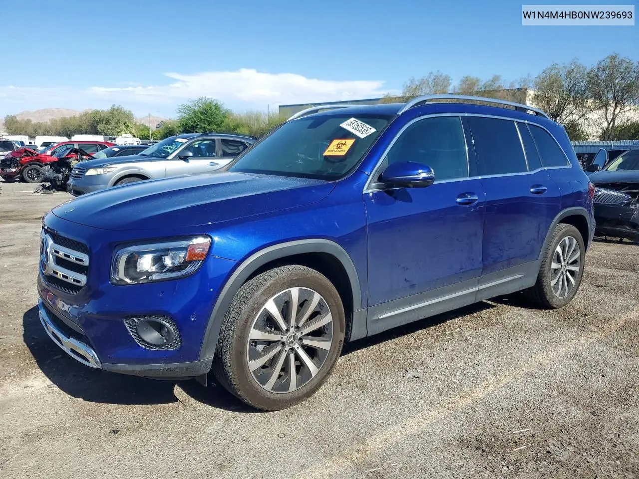 2022 Mercedes-Benz Glb 250 4Matic VIN: W1N4M4HB0NW239693 Lot: 58150536