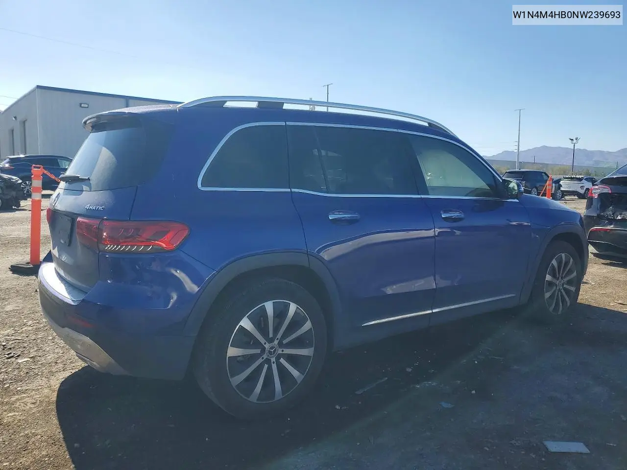 2022 Mercedes-Benz Glb 250 4Matic VIN: W1N4M4HB0NW239693 Lot: 58150536