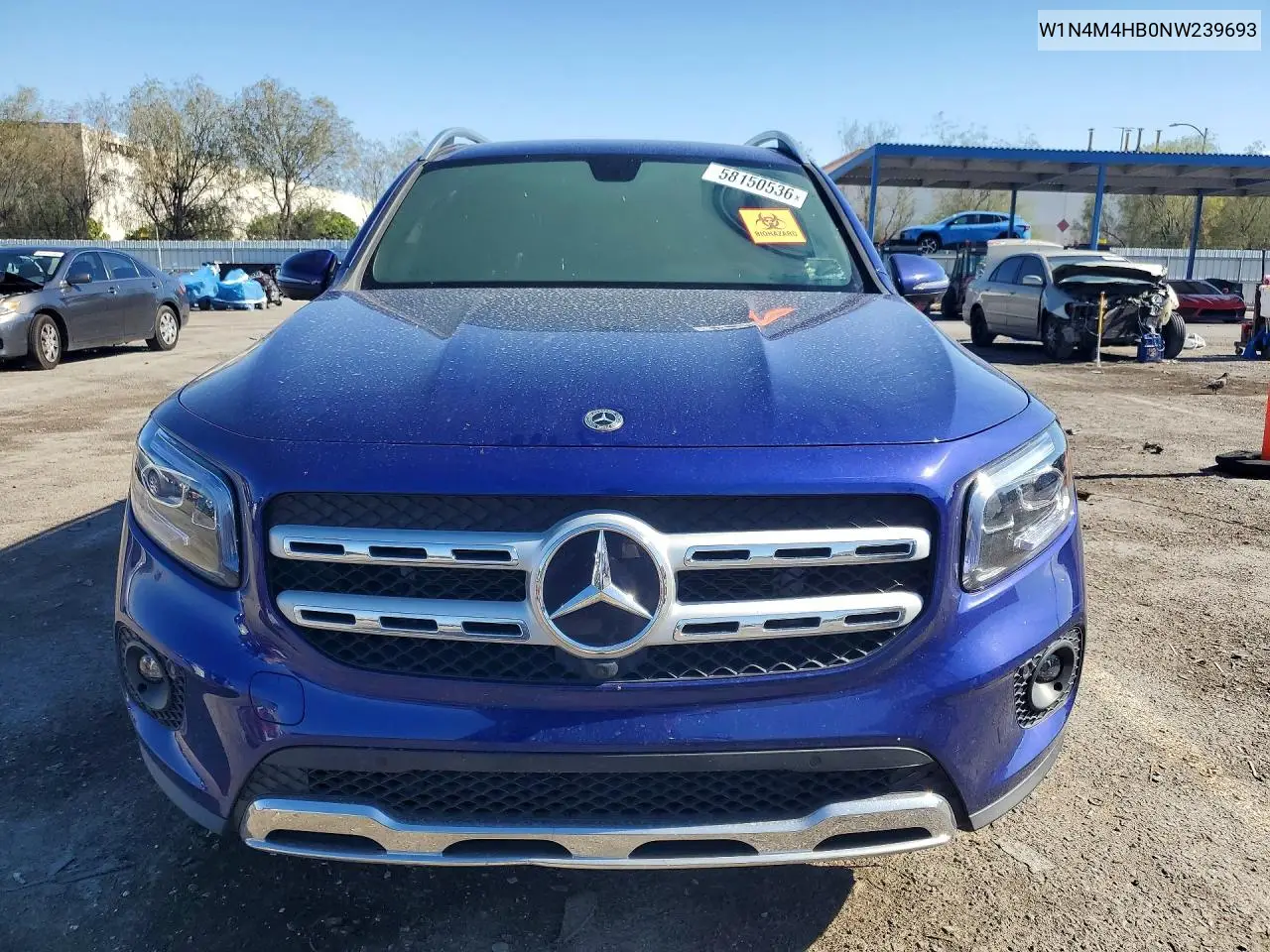 2022 Mercedes-Benz Glb 250 4Matic VIN: W1N4M4HB0NW239693 Lot: 58150536