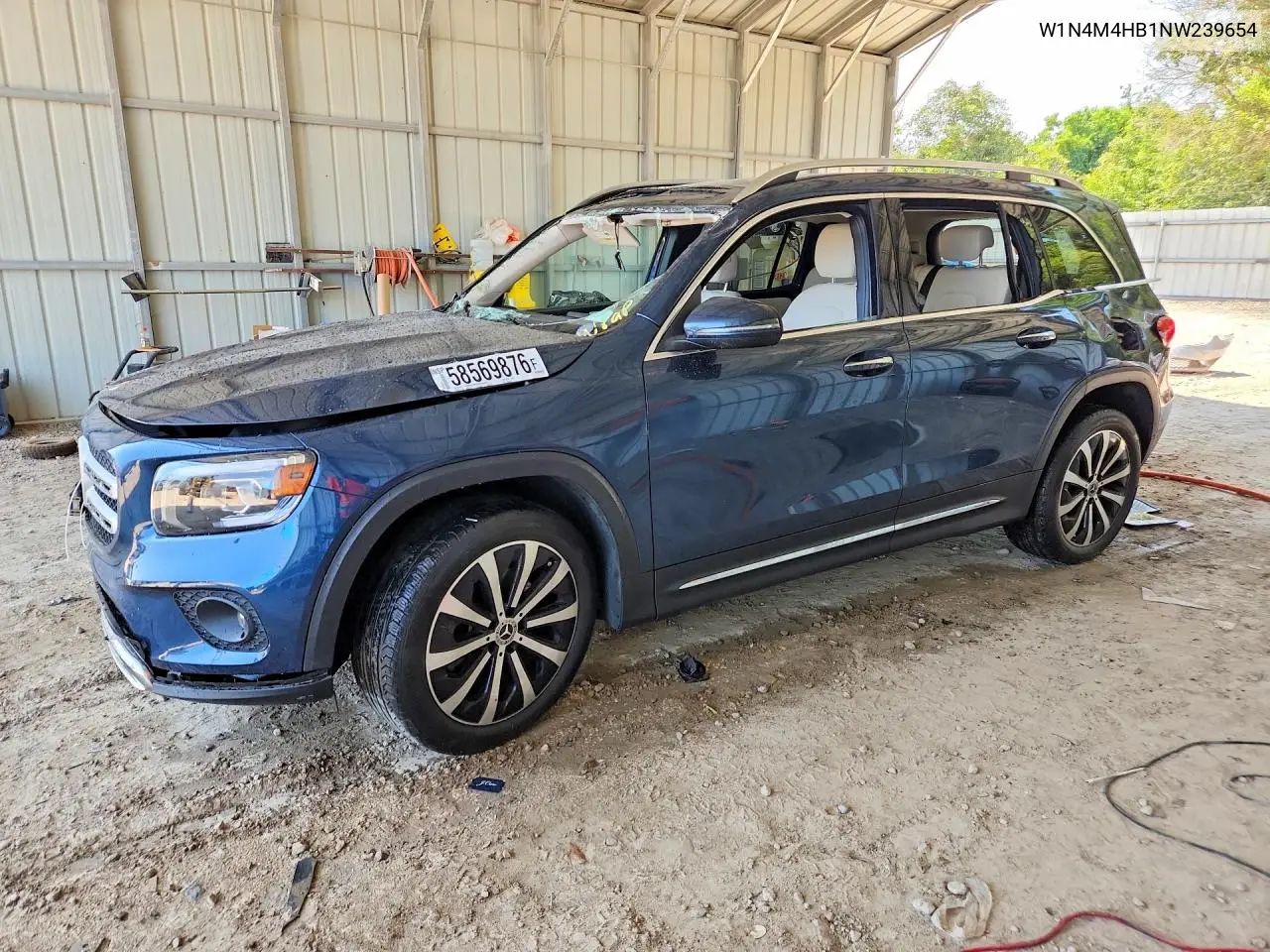 2022 Mercedes-Benz Glb 250 4Matic VIN: W1N4M4HB1NW239654 Lot: 58569876