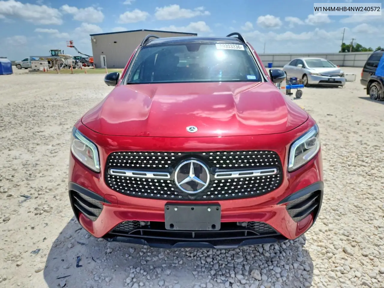 2022 Mercedes-Benz Glb 250 4Matic VIN: W1N4M4HB4NW240572 Lot: 59303236