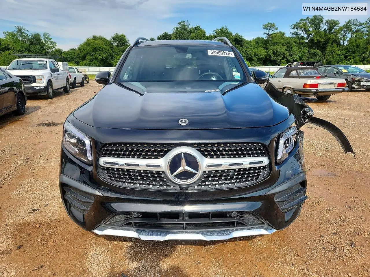 2022 Mercedes-Benz Glb 250 VIN: W1N4M4GB2NW184584 Lot: 59900926