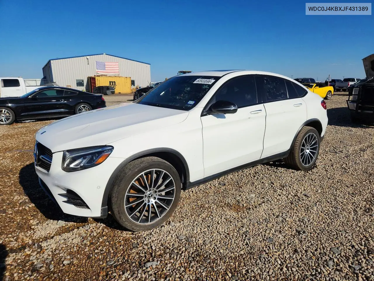 2018 Mercedes-Benz Glc Coupe 300 4Matic VIN: WDC0J4KBXJF431389 Lot: 60933696