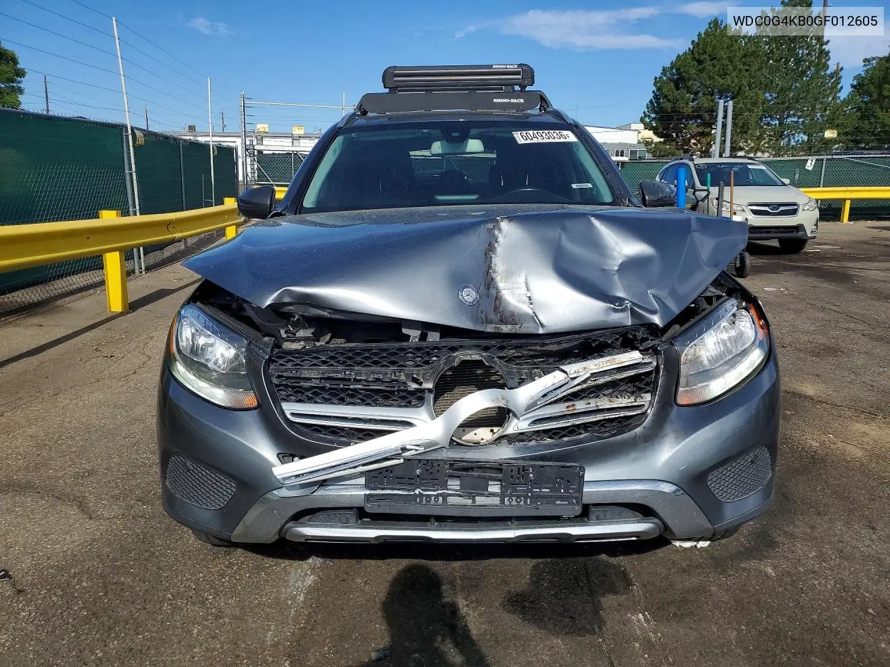 2016 Mercedes-Benz Glc 300 4Matic VIN: WDC0G4KB0GF012605 Lot: 60493036