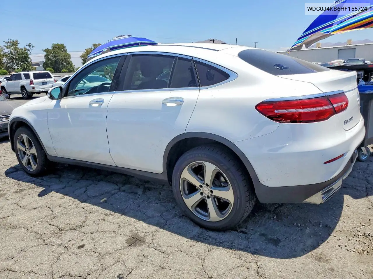2017 Mercedes-Benz Glc Coupe 300 4Matic VIN: WDC0J4KB6HF155724 Lot: 59398516