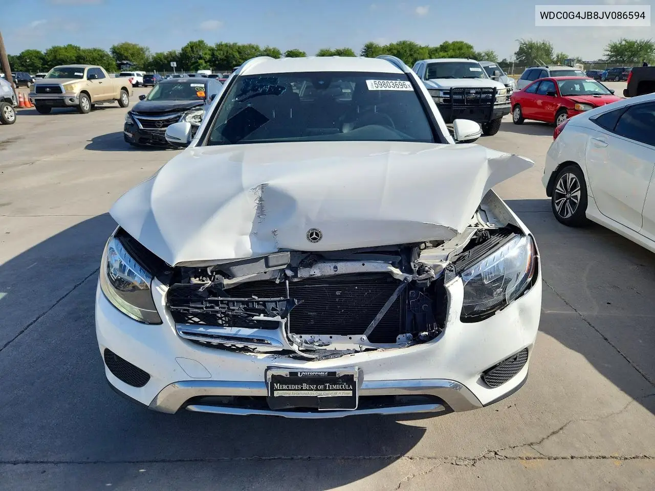 2018 Mercedes-Benz Glc 300 VIN: WDC0G4JB8JV086594 Lot: 59803696