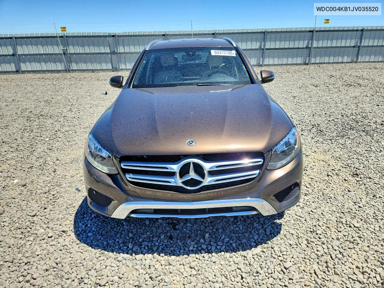 2018 Mercedes-Benz Glc 300 4Matic VIN: WDC0G4KB1JV035520 Lot: 60420786