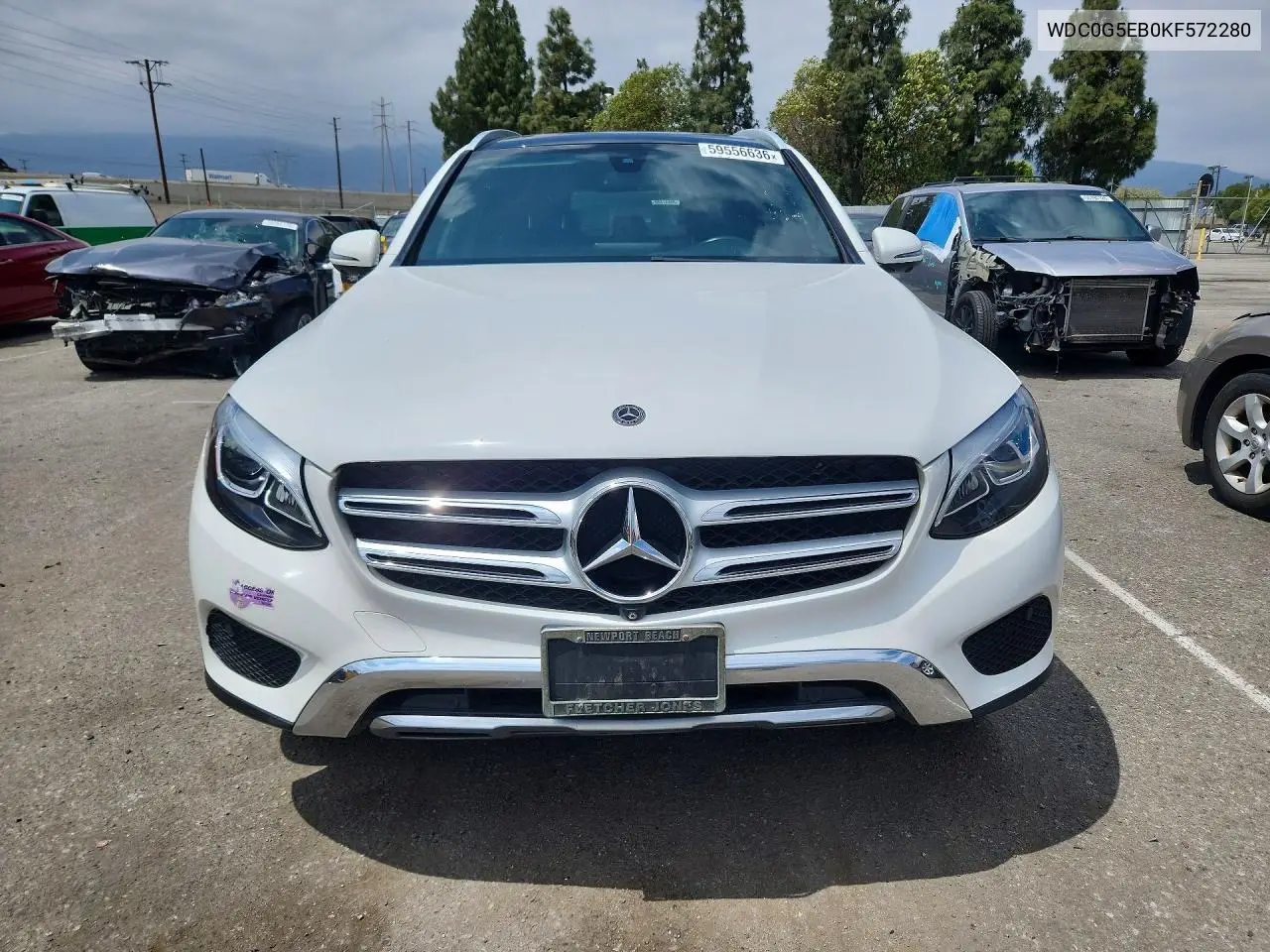 2019 Mercedes-Benz Glc 350E VIN: WDC0G5EB0KF572280 Lot: 59556636