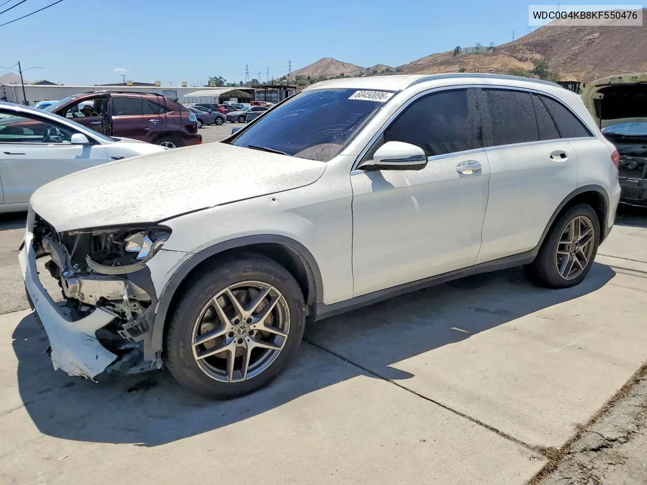 2019 Mercedes-Benz Glc 300 4Matic VIN: WDC0G4KB8KF550476 Lot: 60450096