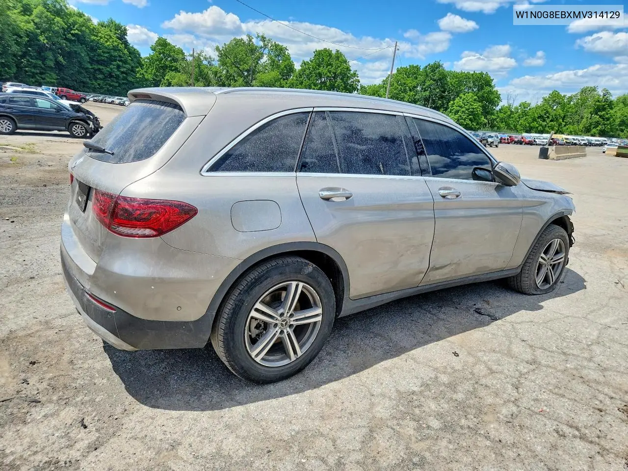 2021 Mercedes-Benz Glc 300 4Matic VIN: W1N0G8EBXMV314129 Lot: 58125436