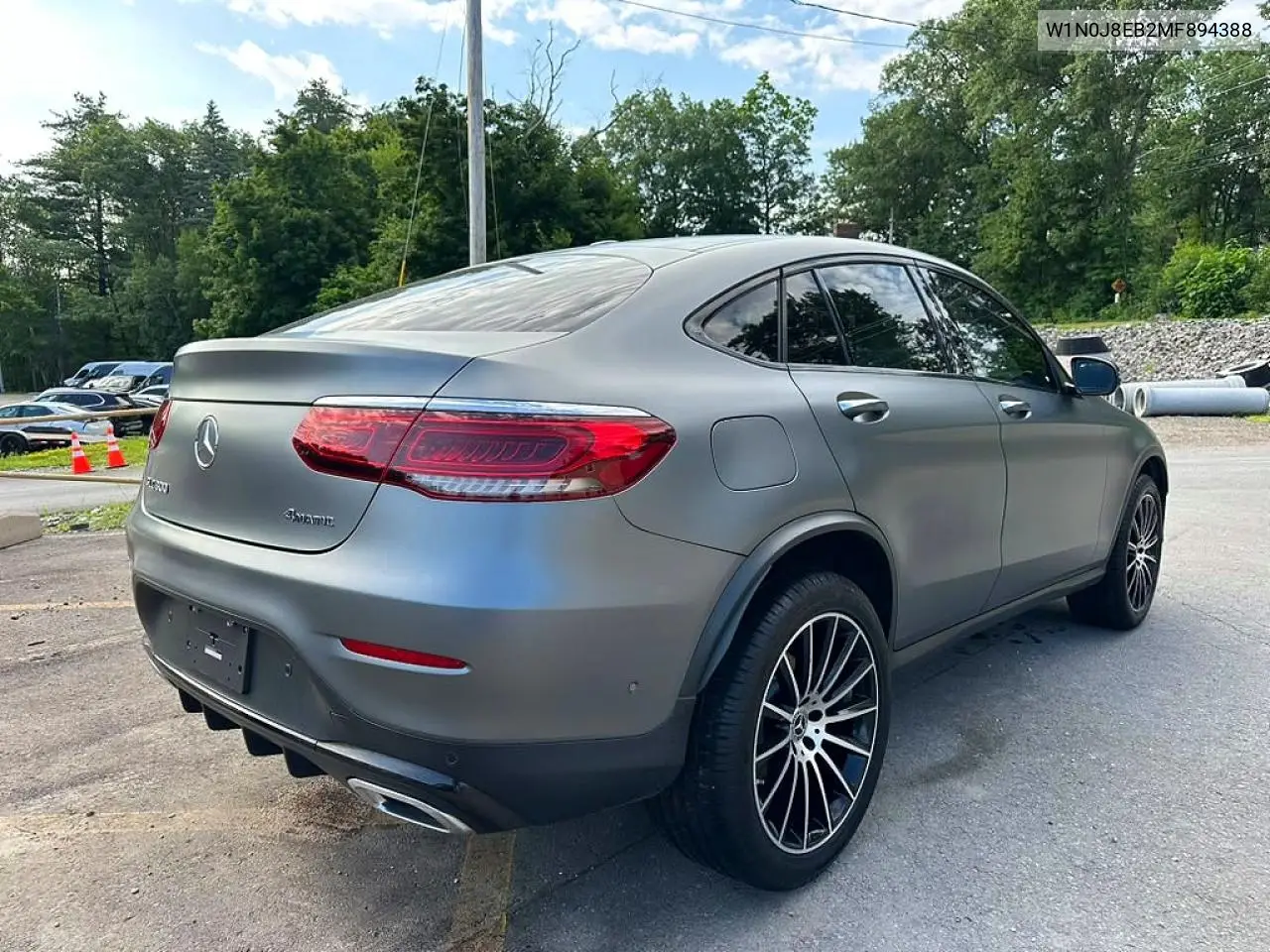 2021 Mercedes-Benz Glc Coupe 300 4Matic VIN: W1N0J8EB2MF894388 Lot: 58179236